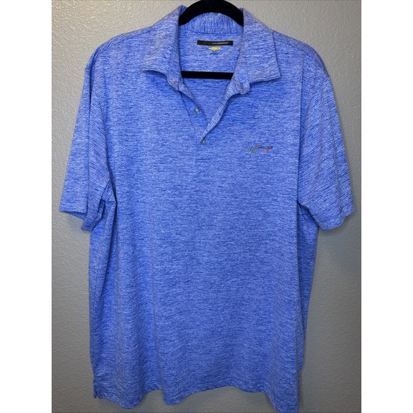 Greg Norman Collection Other - Polo Greg Norman Men's XL Blue Play Dry Golf Shark Logo Short Sleeve Shirt